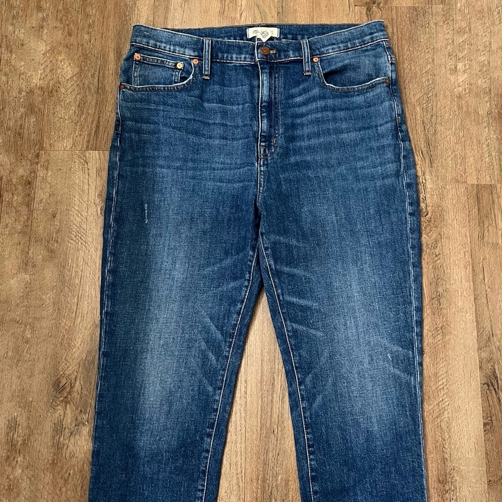 Madewell Women's Blue The High-Rise Slim Crop Denim Boyjean Size 32 - Picture 6 of 11
